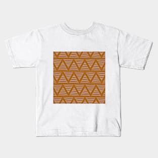 African Terracotta Pattern Boho Vintage Kids T-Shirt